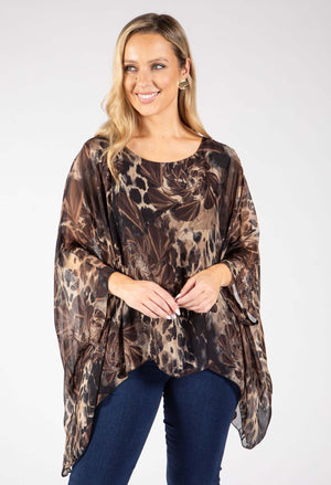 Leopard Silk Blouse