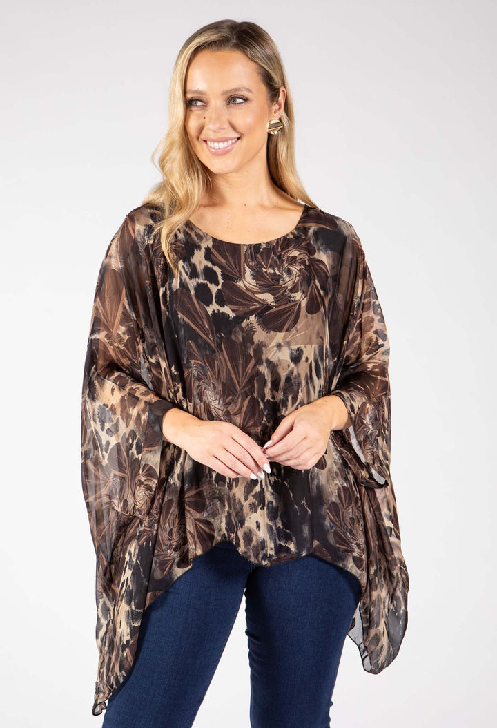 Leopard Silk Blouse