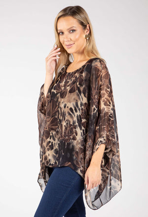 Leopard Silk Blouse