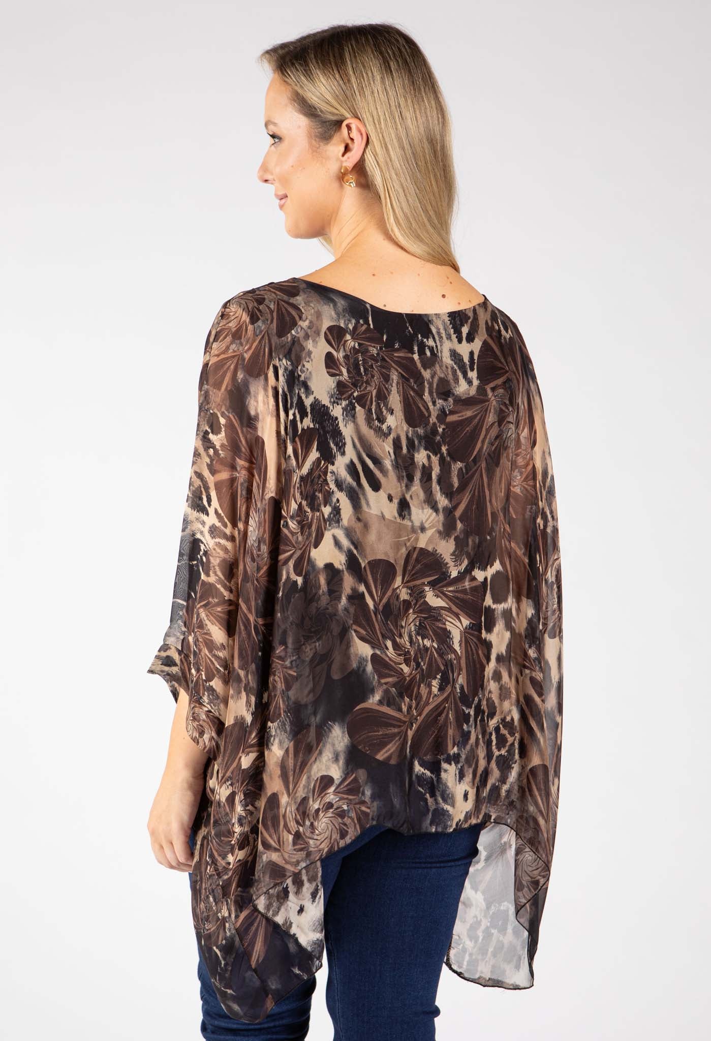Leopard Silk Blouse