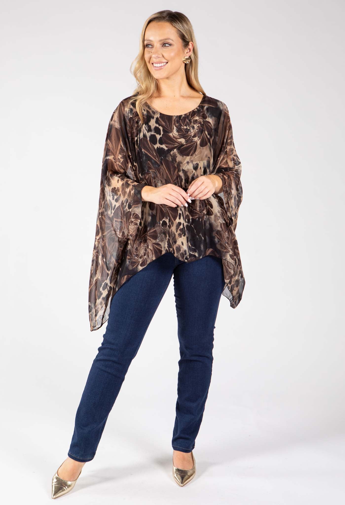 Leopard Silk Blouse