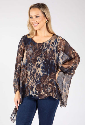 Leopard Silk Blouse