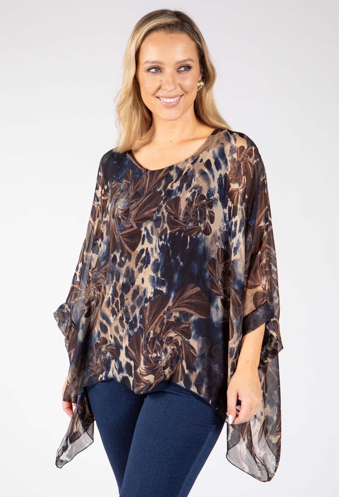 Leopard Silk Blouse