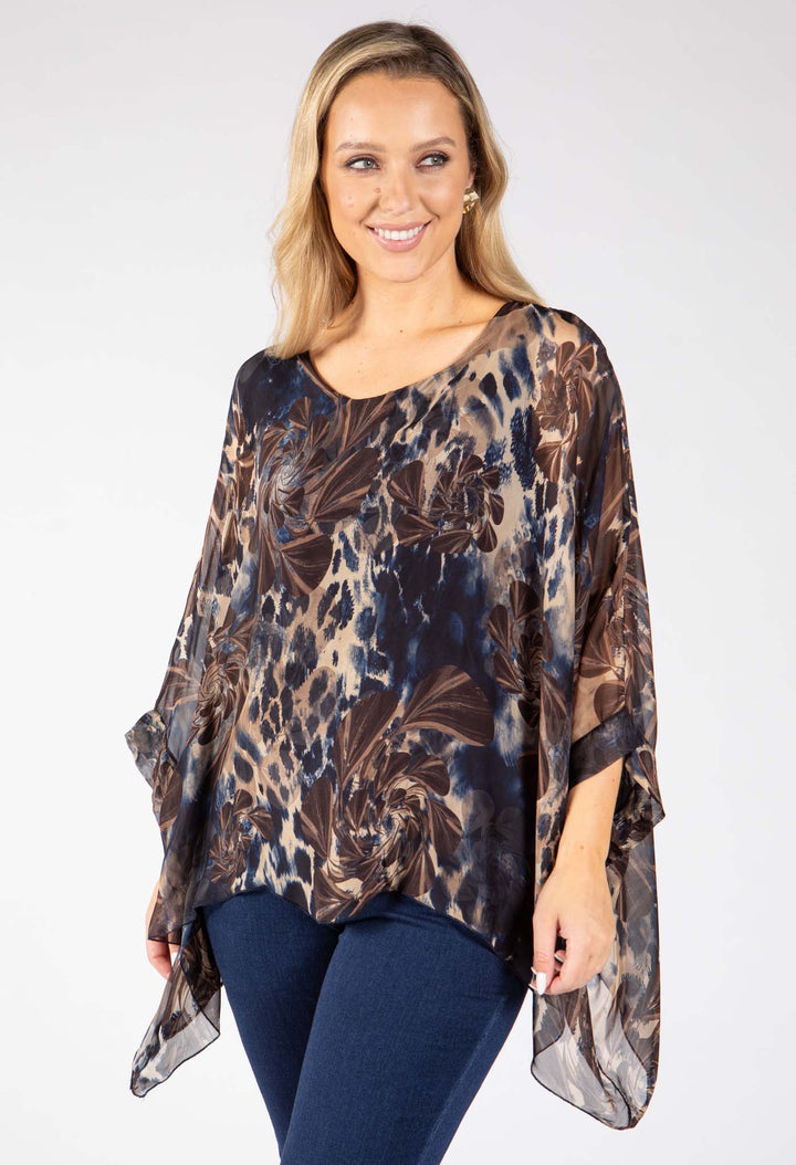 Leopard Silk Blouse