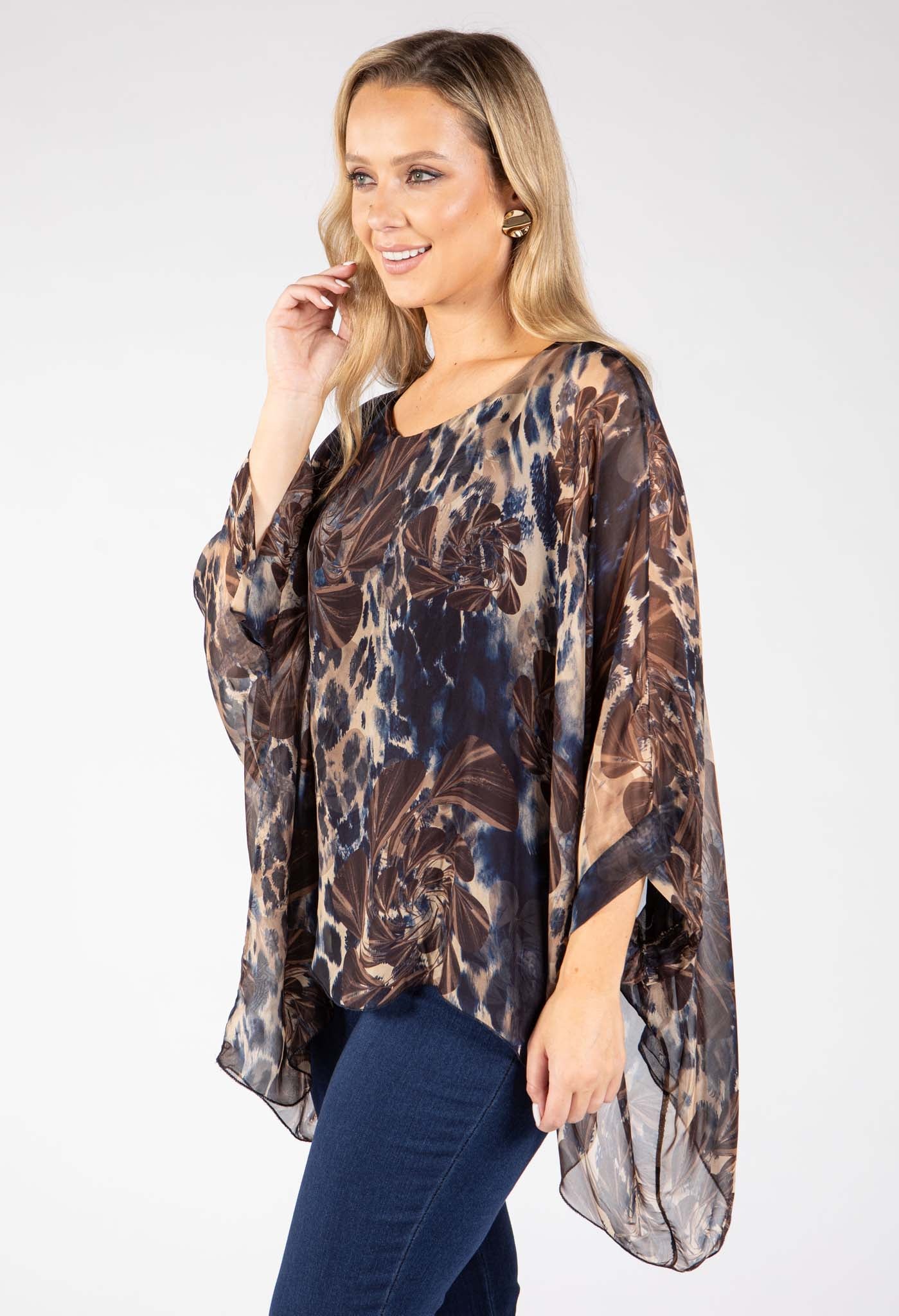 Leopard Silk Blouse