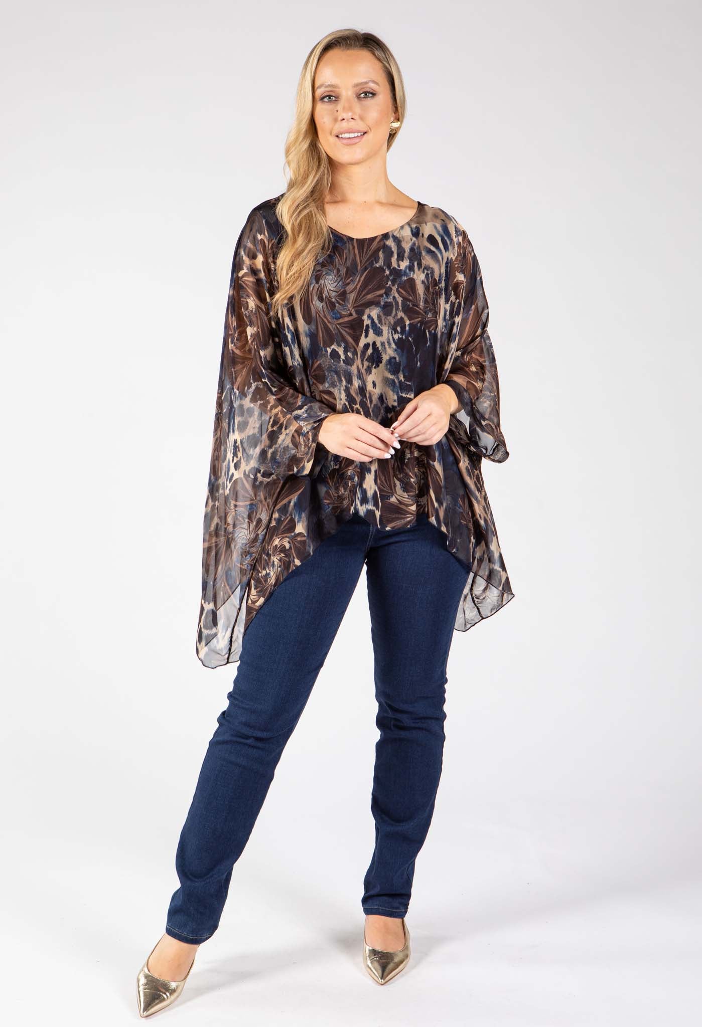 Leopard Silk Blouse