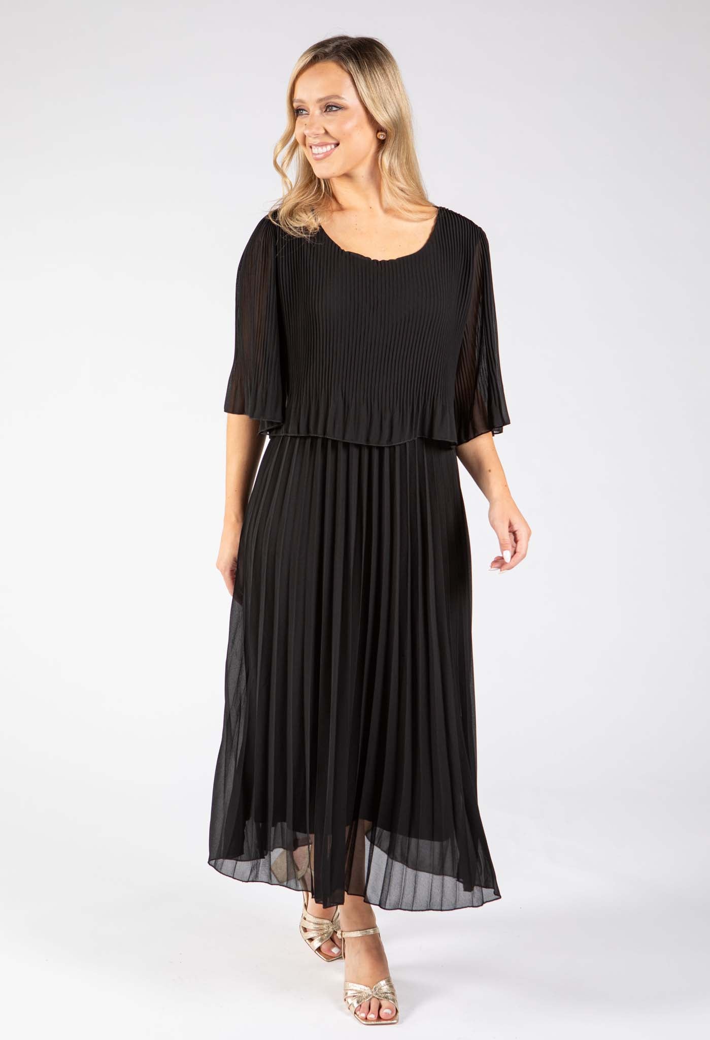 Plisse Pleated Pop Over Dress