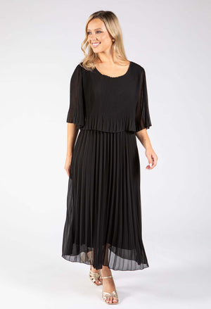 Plisse Pleated Pop Over Dress