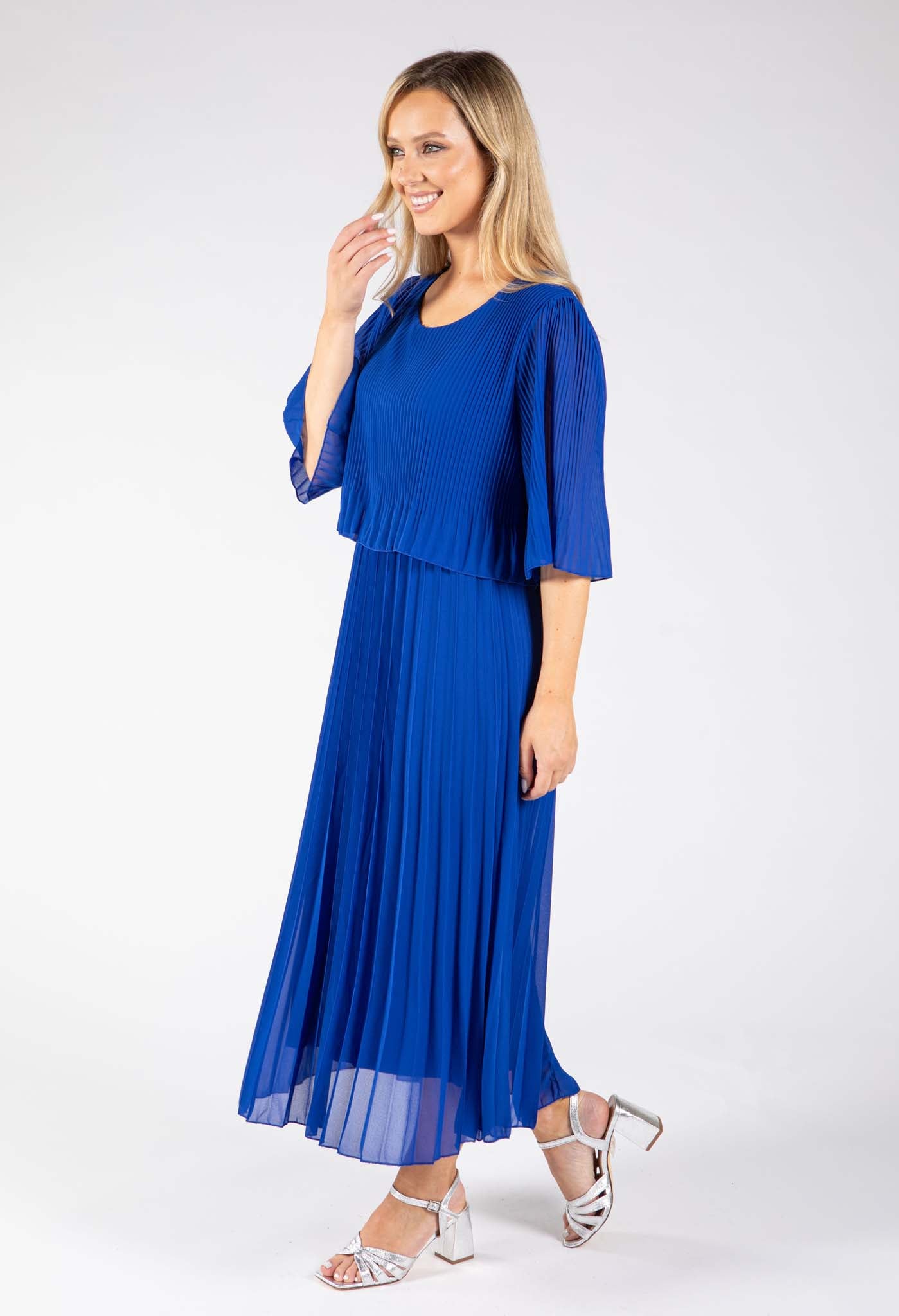 Plisse Pleated Pop Over Dress
