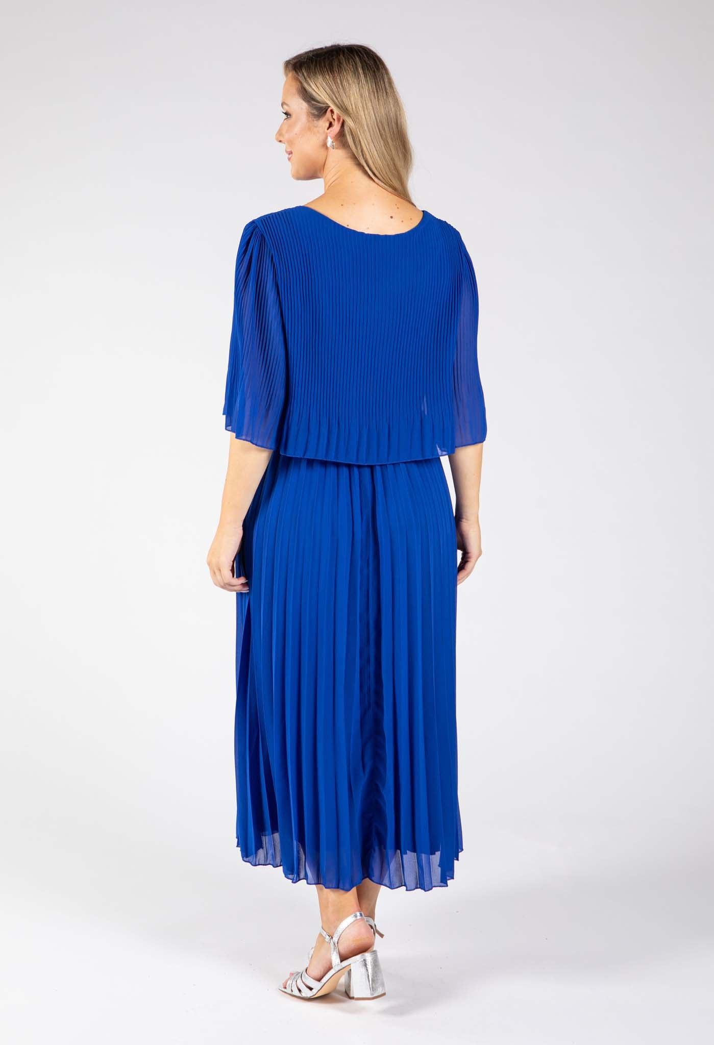 Plisse Pleated Pop Over Dress