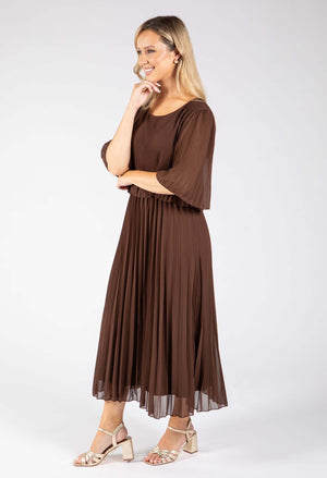 Plisse Pleated Pop Over Dress