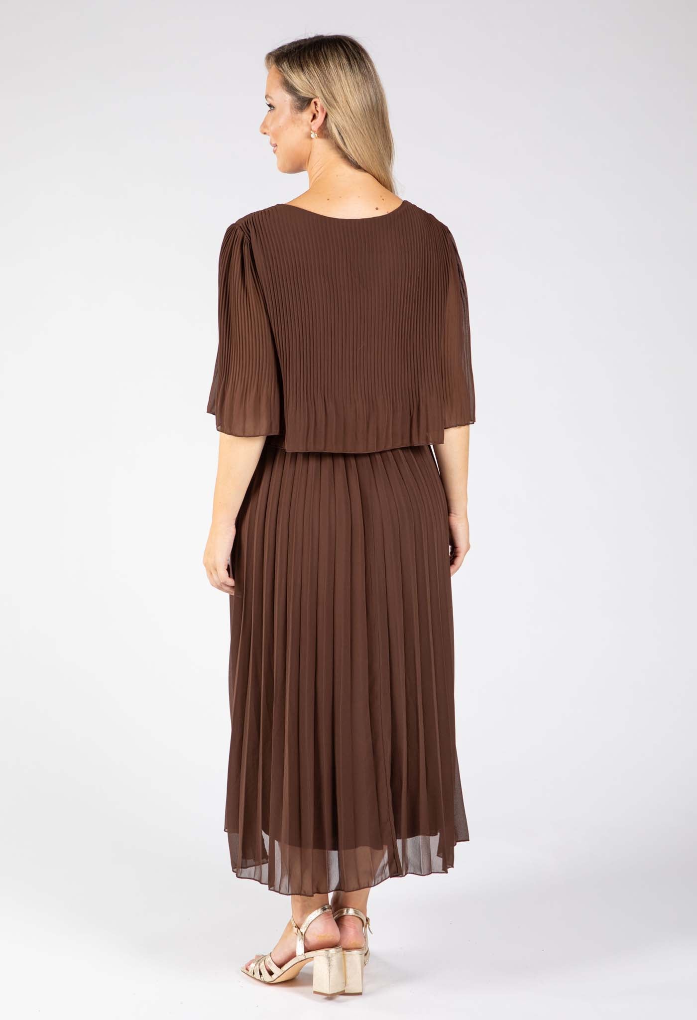 Plisse Pleated Pop Over Dress