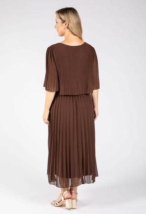 Plisse Pleated Pop Over Dress