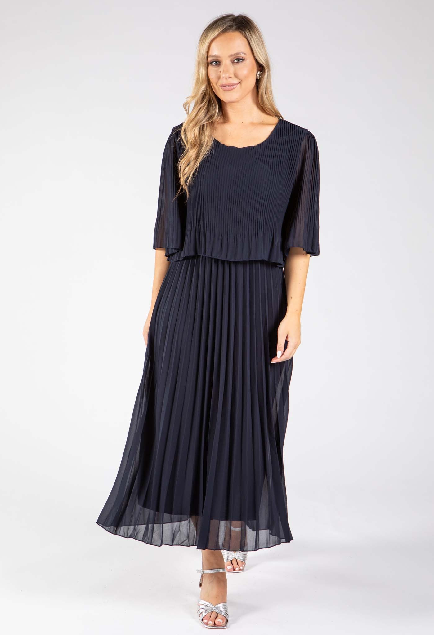 Plisse Pleated Pop Over Dress