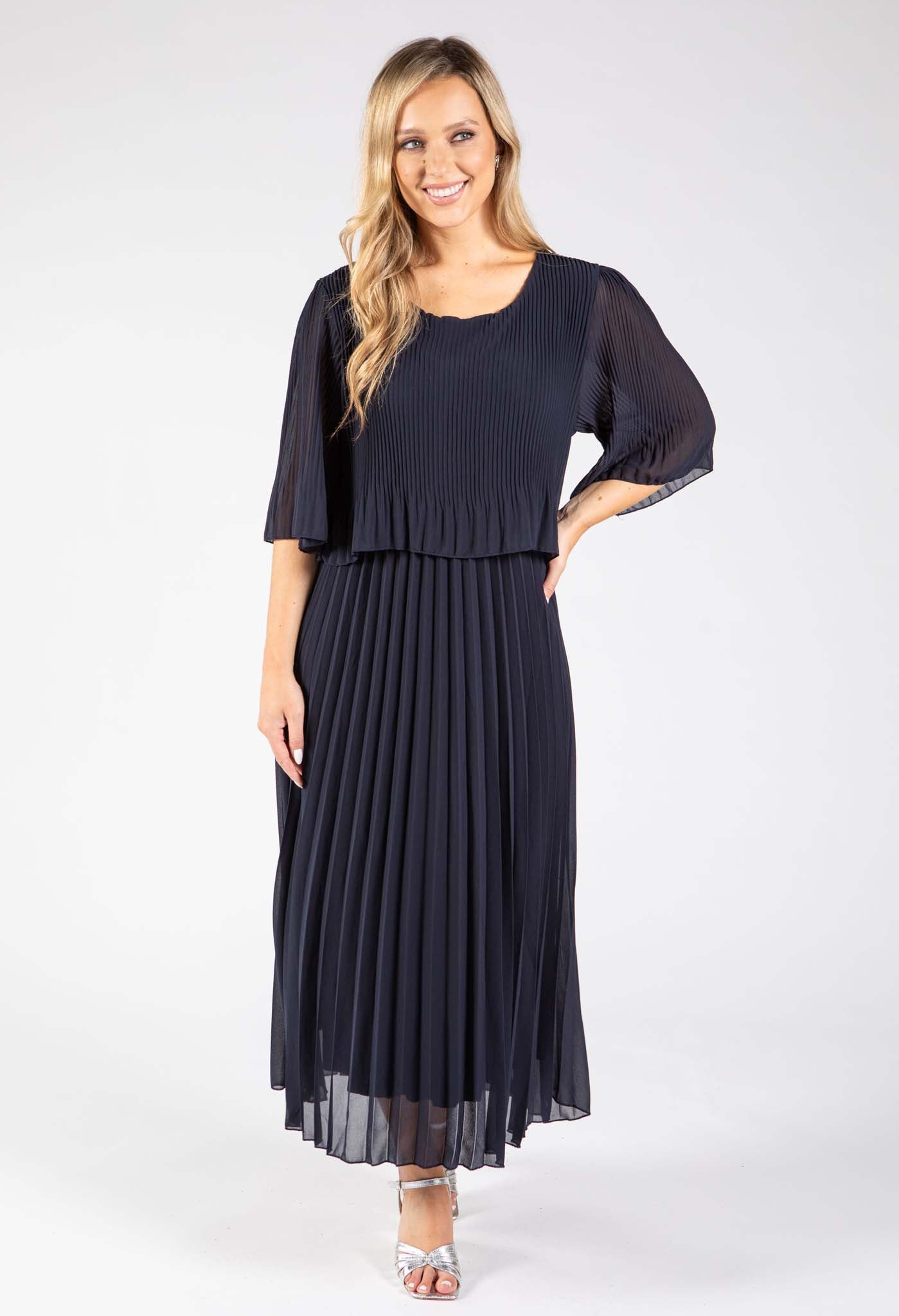 Plisse Pleated Pop Over Dress