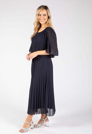 Plisse Pleated Pop Over Dress