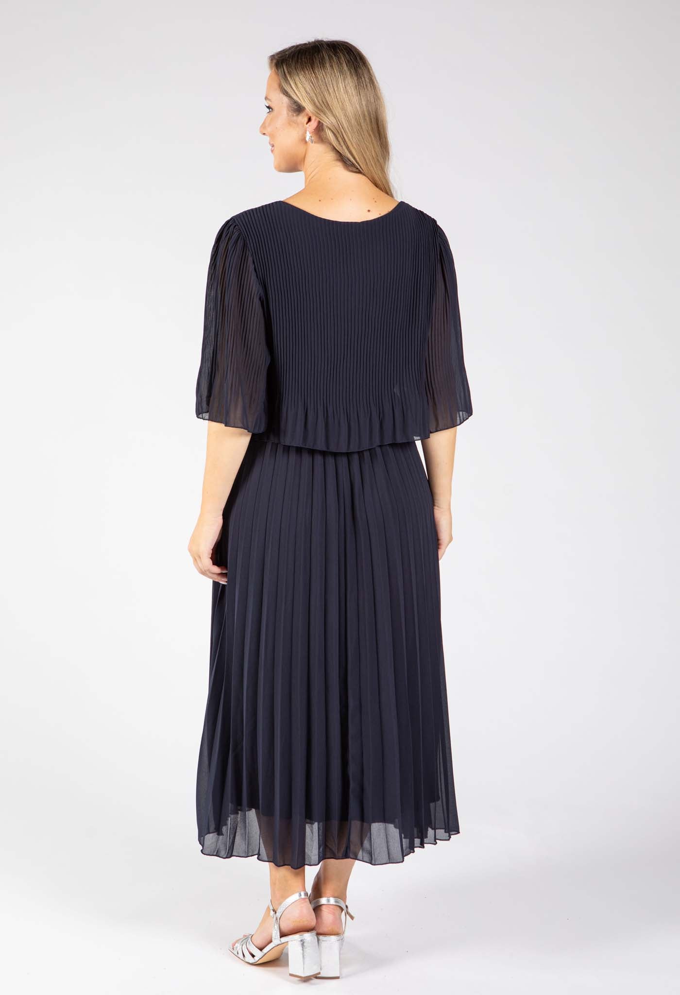Plisse Pleated Pop Over Dress