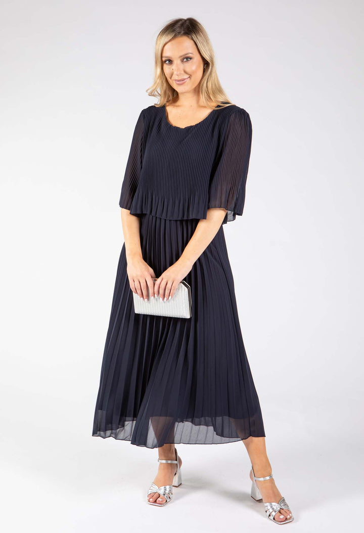 Plisse Pleated Pop Over Dress
