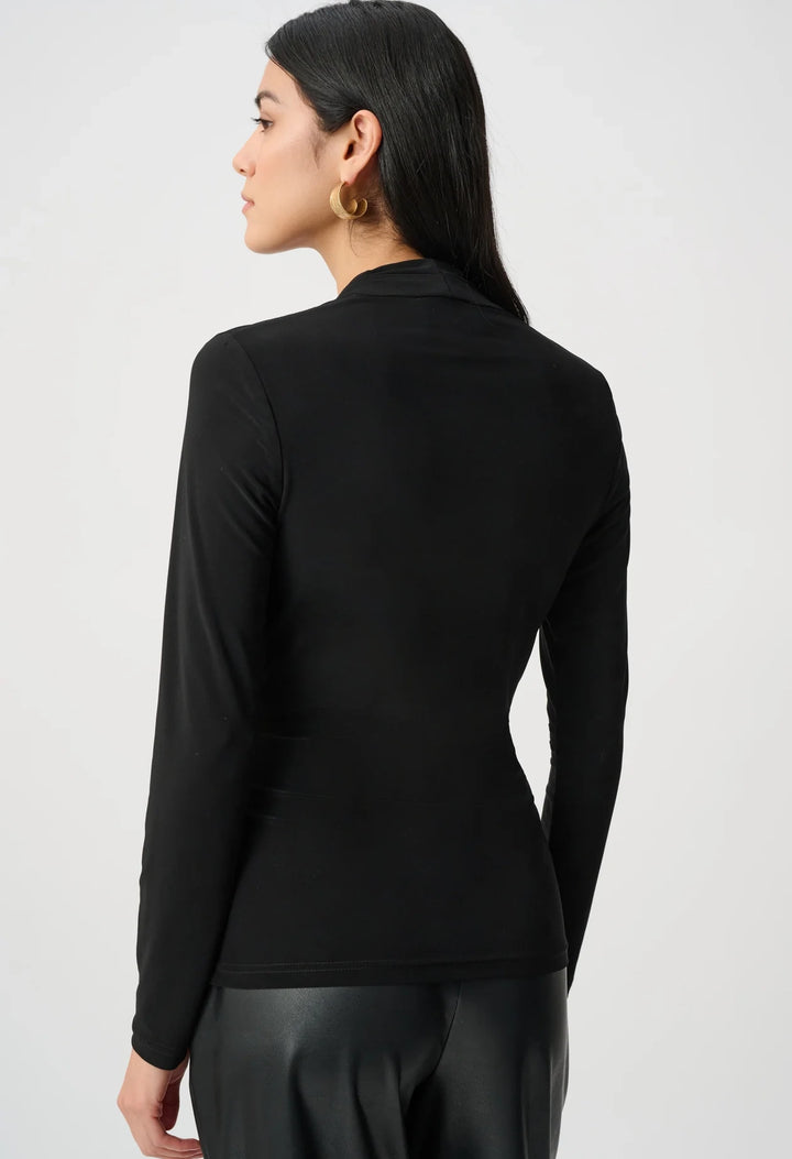 Silky Knit Twist Wrap Top