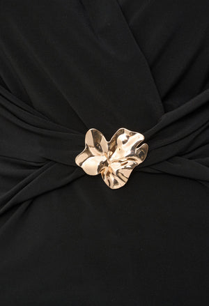 Silky Knit Twist Wrap Top