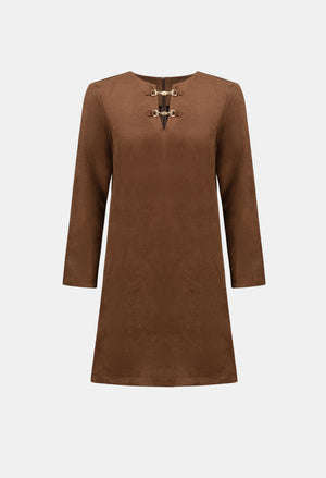 Embellished Mini Shift Dress