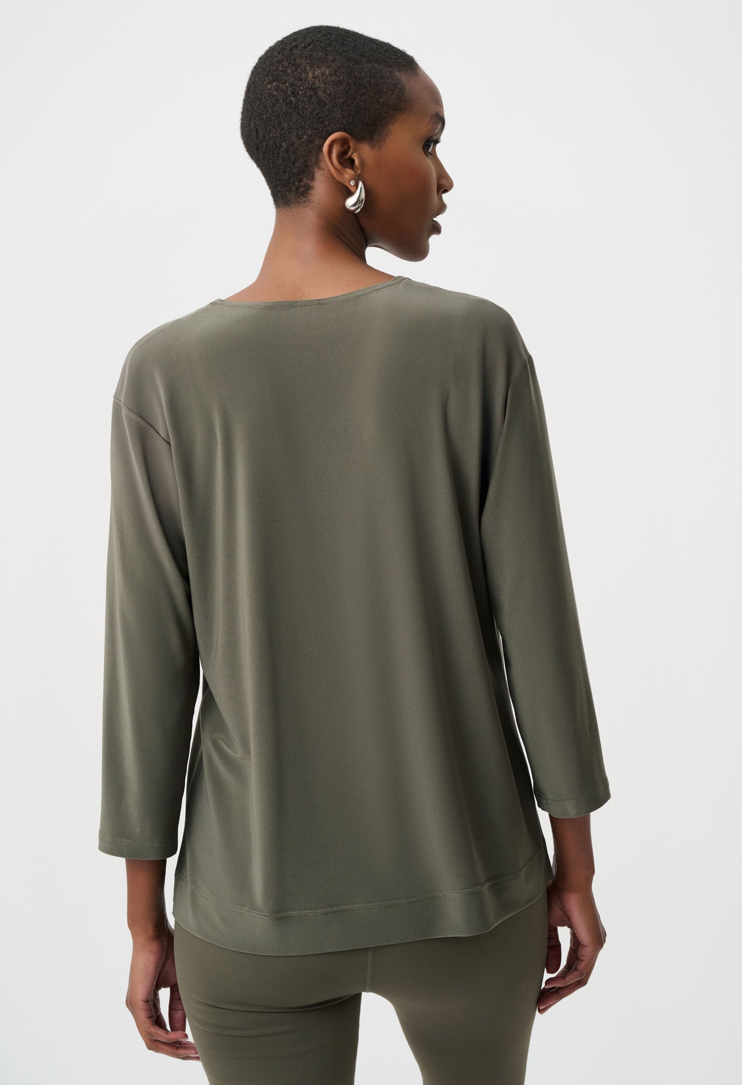 Contrast V-Neck Top