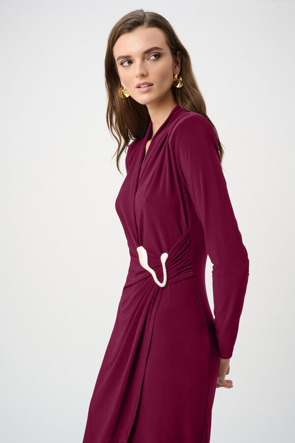 Knee-length Wrap Dress