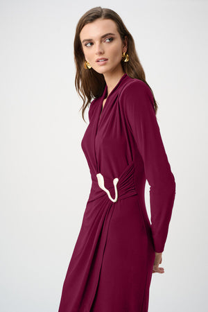 Knee-length Wrap Dress