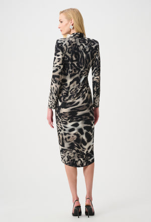 Animal Print Wrap Dress