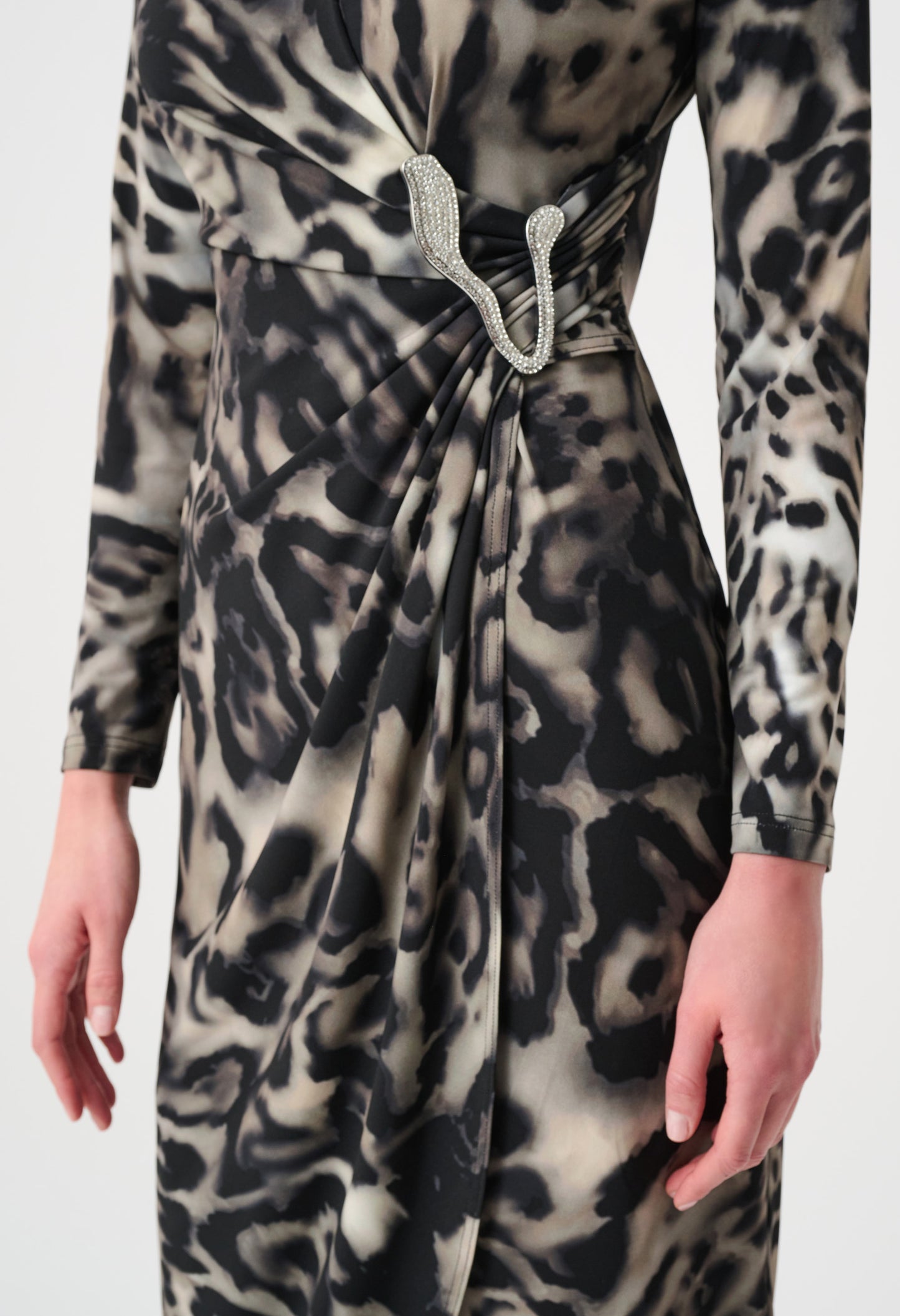 Animal Print Wrap Dress