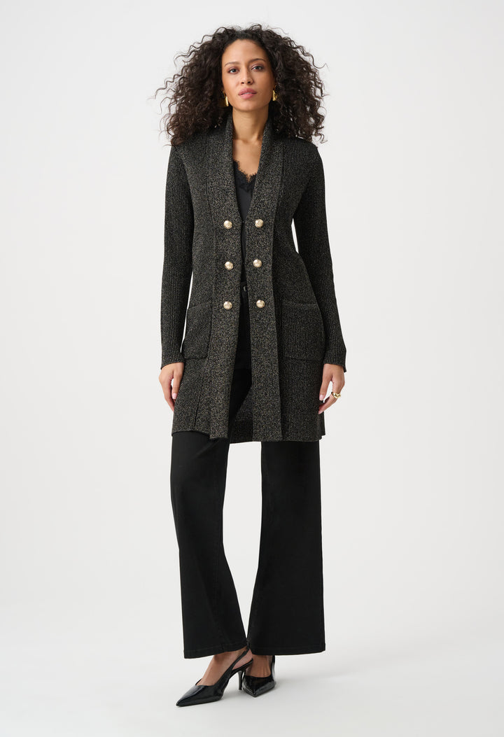 Lurex Knit Longline Cardigan