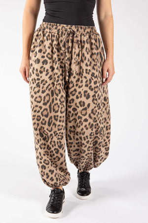 Leopard Print Balloon Trousers