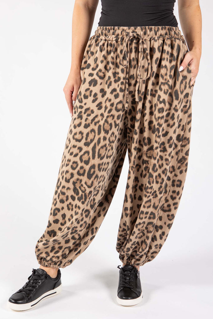 Leopard Print Balloon Trousers