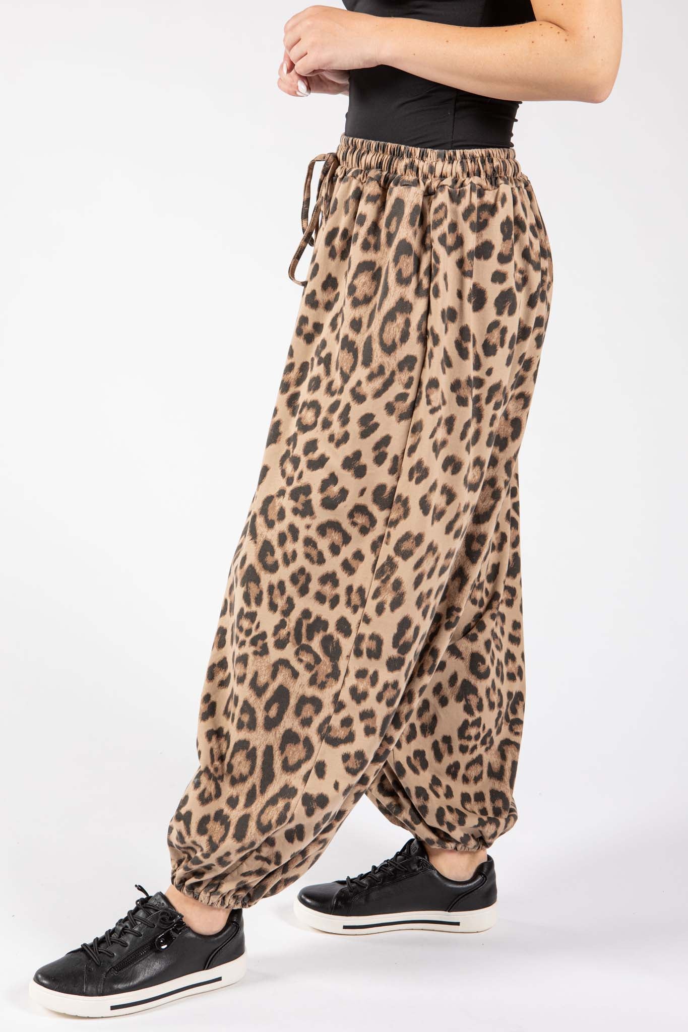 Leopard Print Balloon Trousers