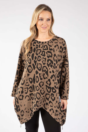 Leopard Print Oversized Top
