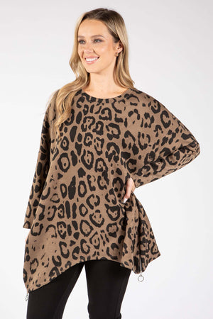 Leopard Print Oversized Top