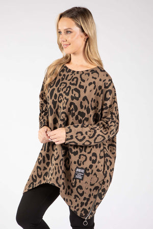 Leopard Print Oversized Top
