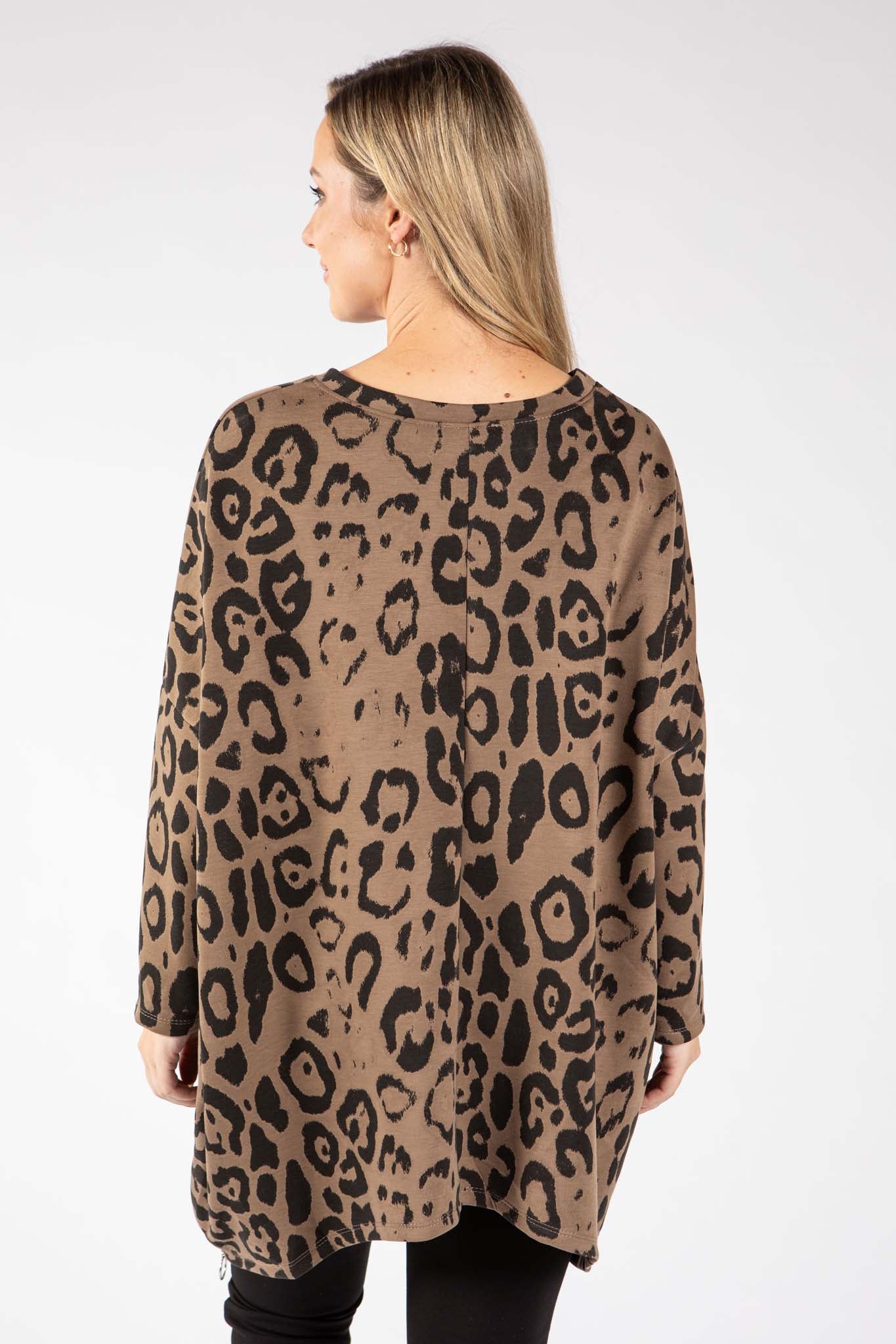 Leopard Print Oversized Top