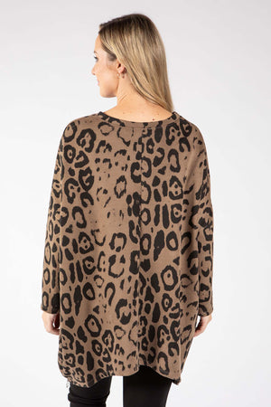 Leopard Print Oversized Top