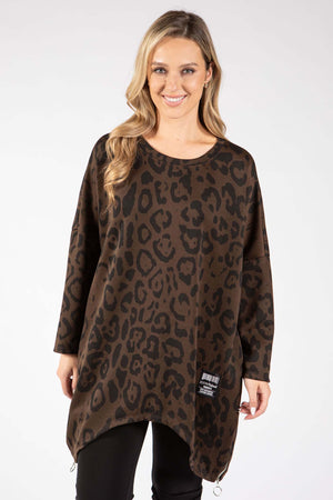 Leopard Print Oversized Top