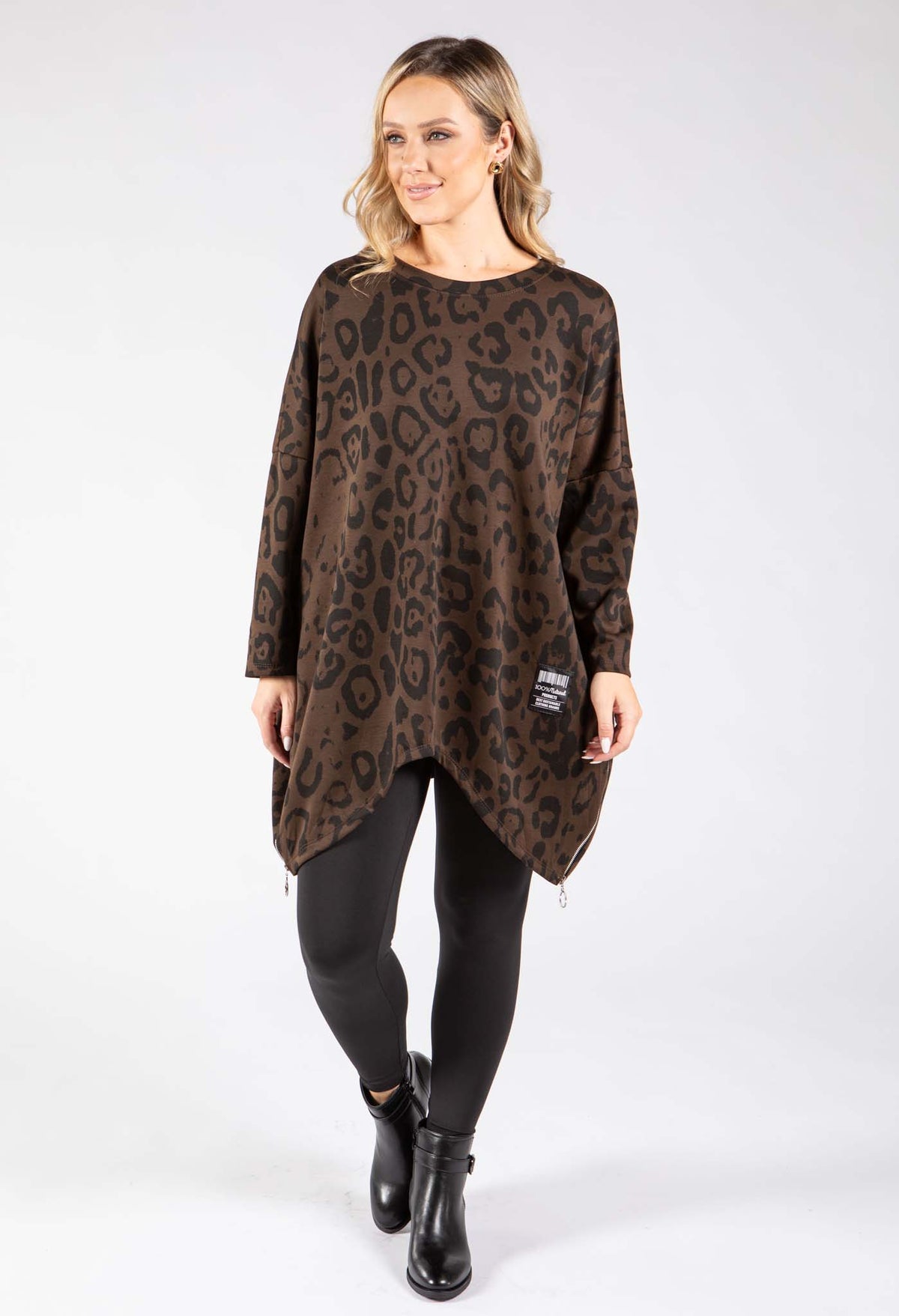 Leopard Print Oversized Top