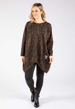 Leopard Print Oversized Top