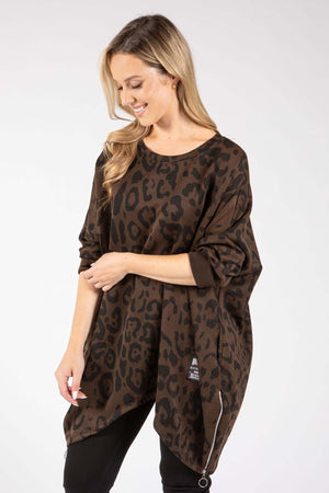 Leopard Print Oversized Top
