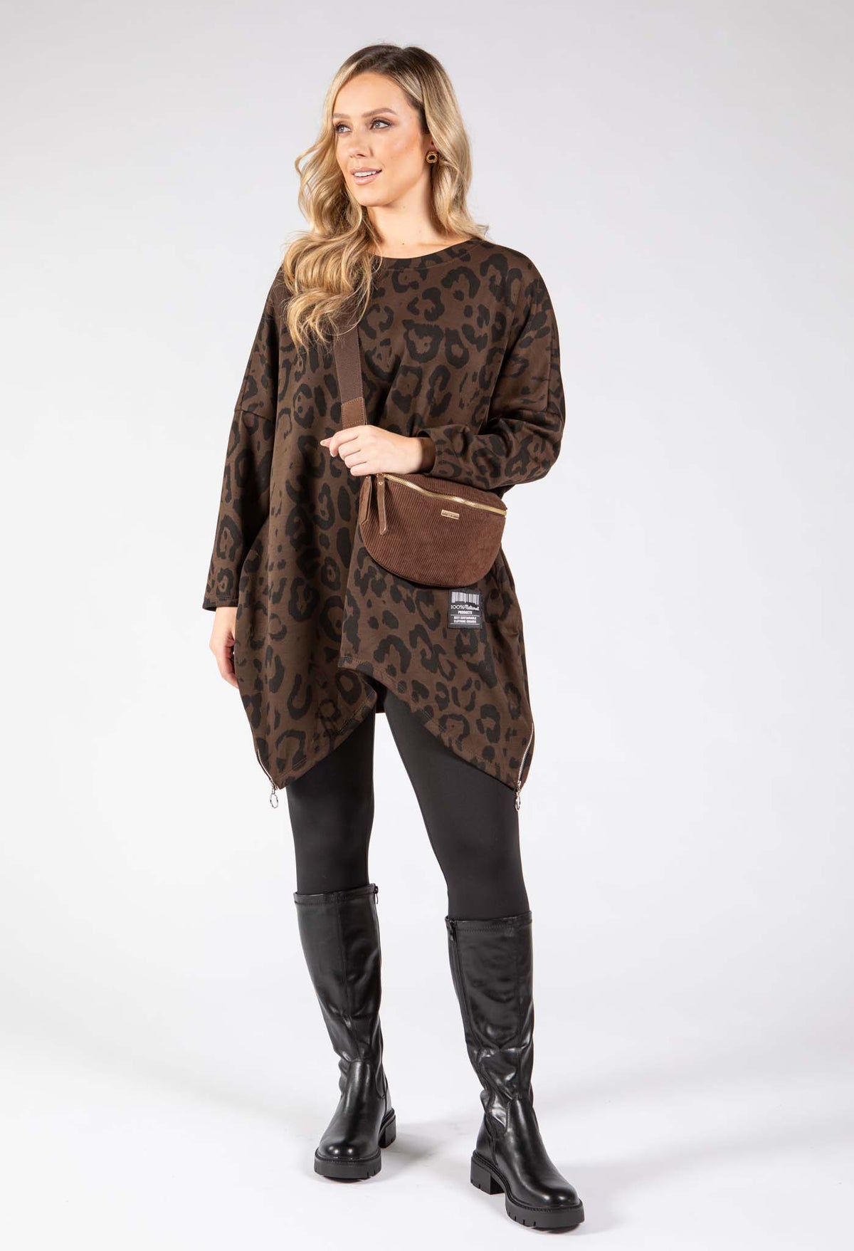 Leopard Print Oversized Top