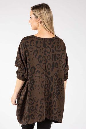 Leopard Print Oversized Top