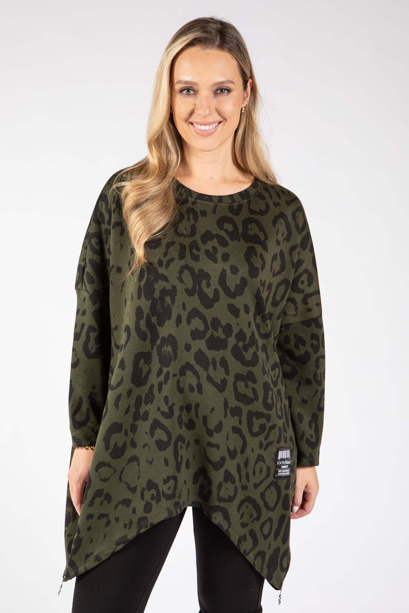 Leopard Print Oversized Top