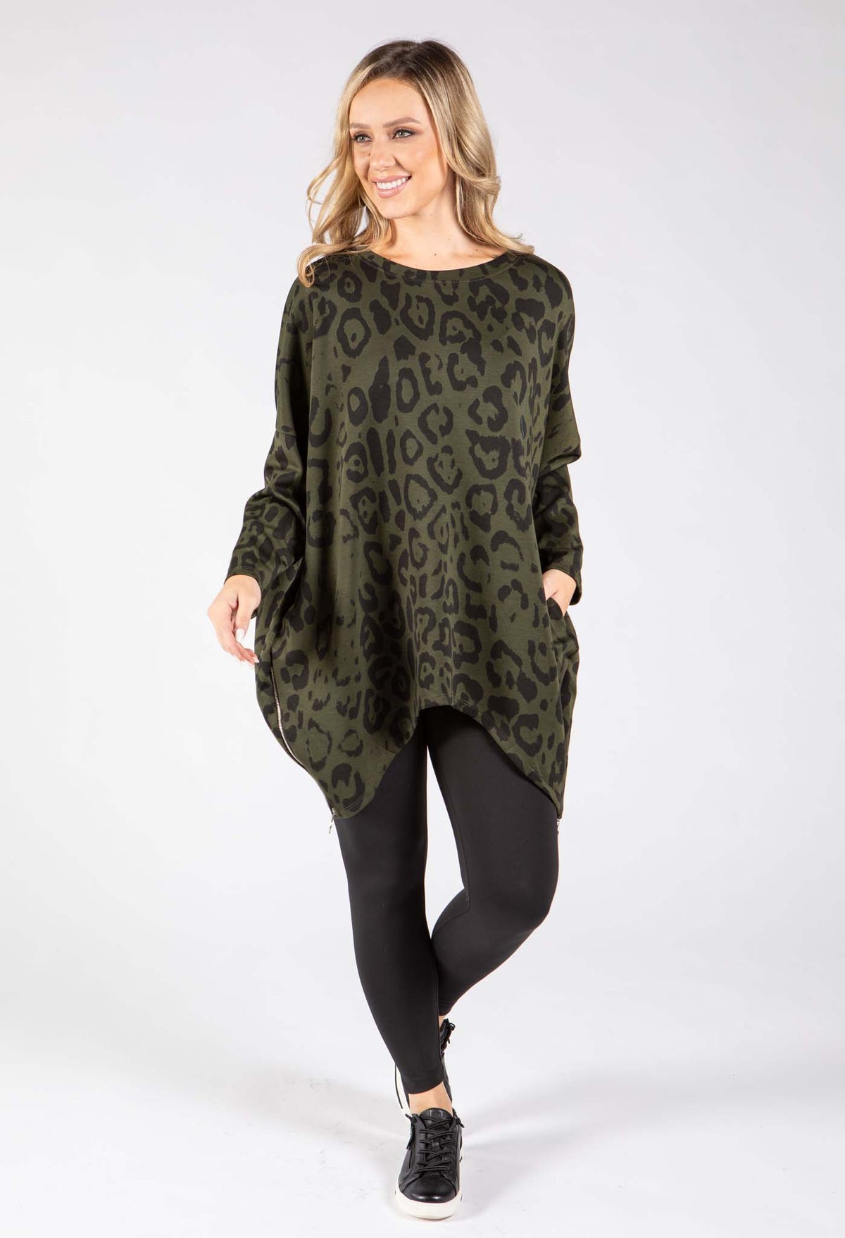 Leopard Print Oversized Top