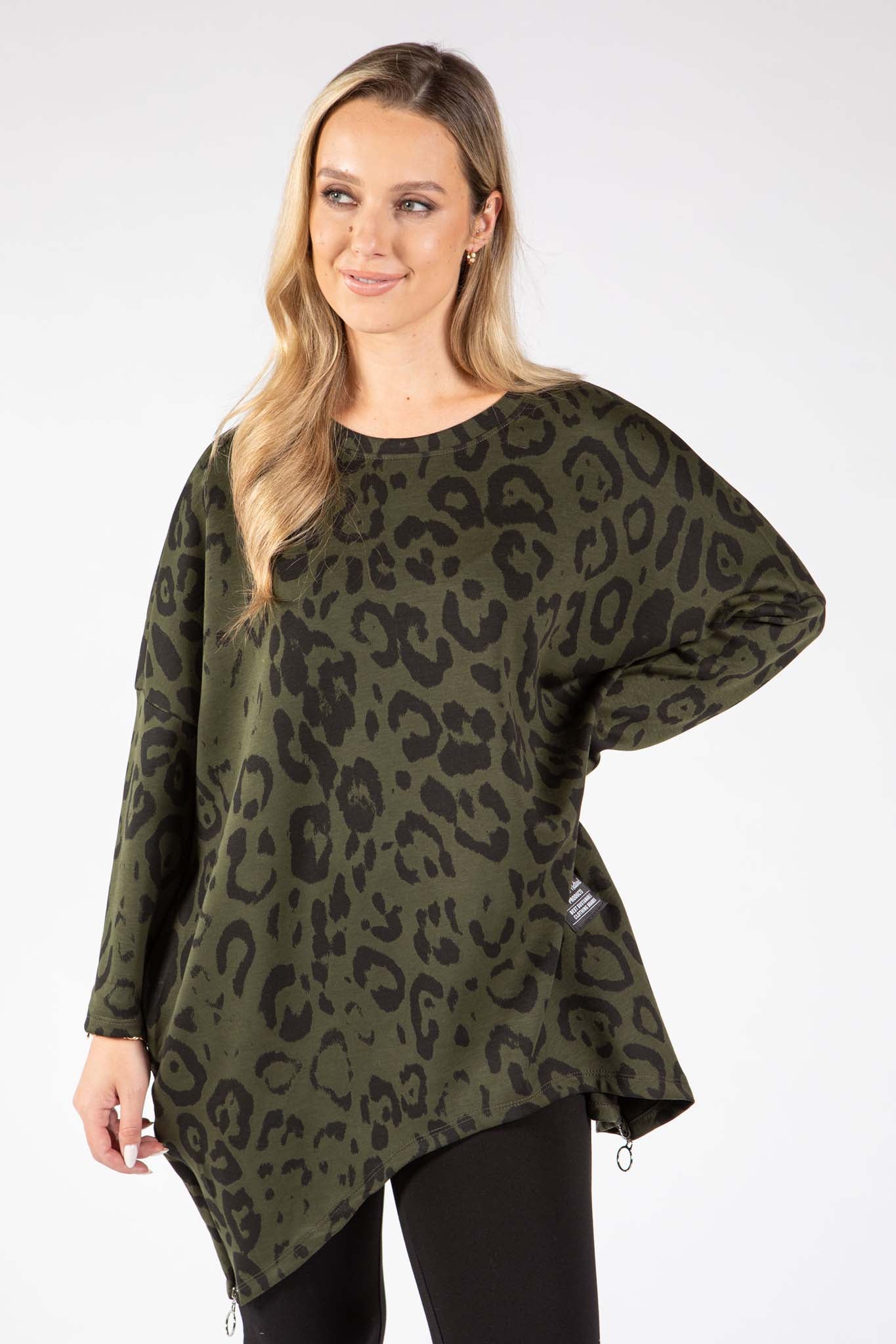 Leopard Print Oversized Top