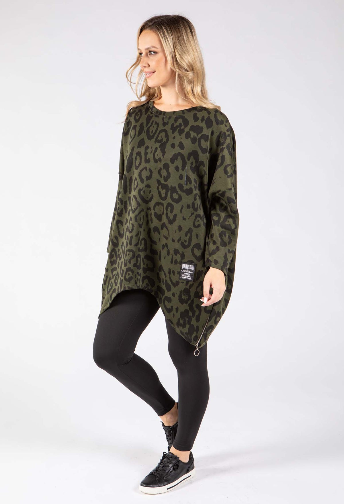Leopard Print Oversized Top