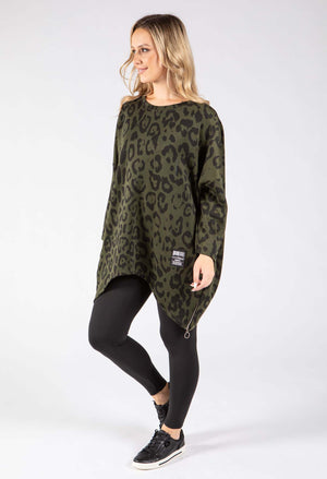 Leopard Print Oversized Top